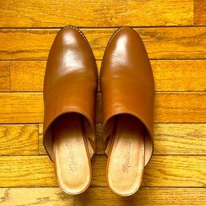 Madewell Maple Brown Harper Mules Sz 9.5